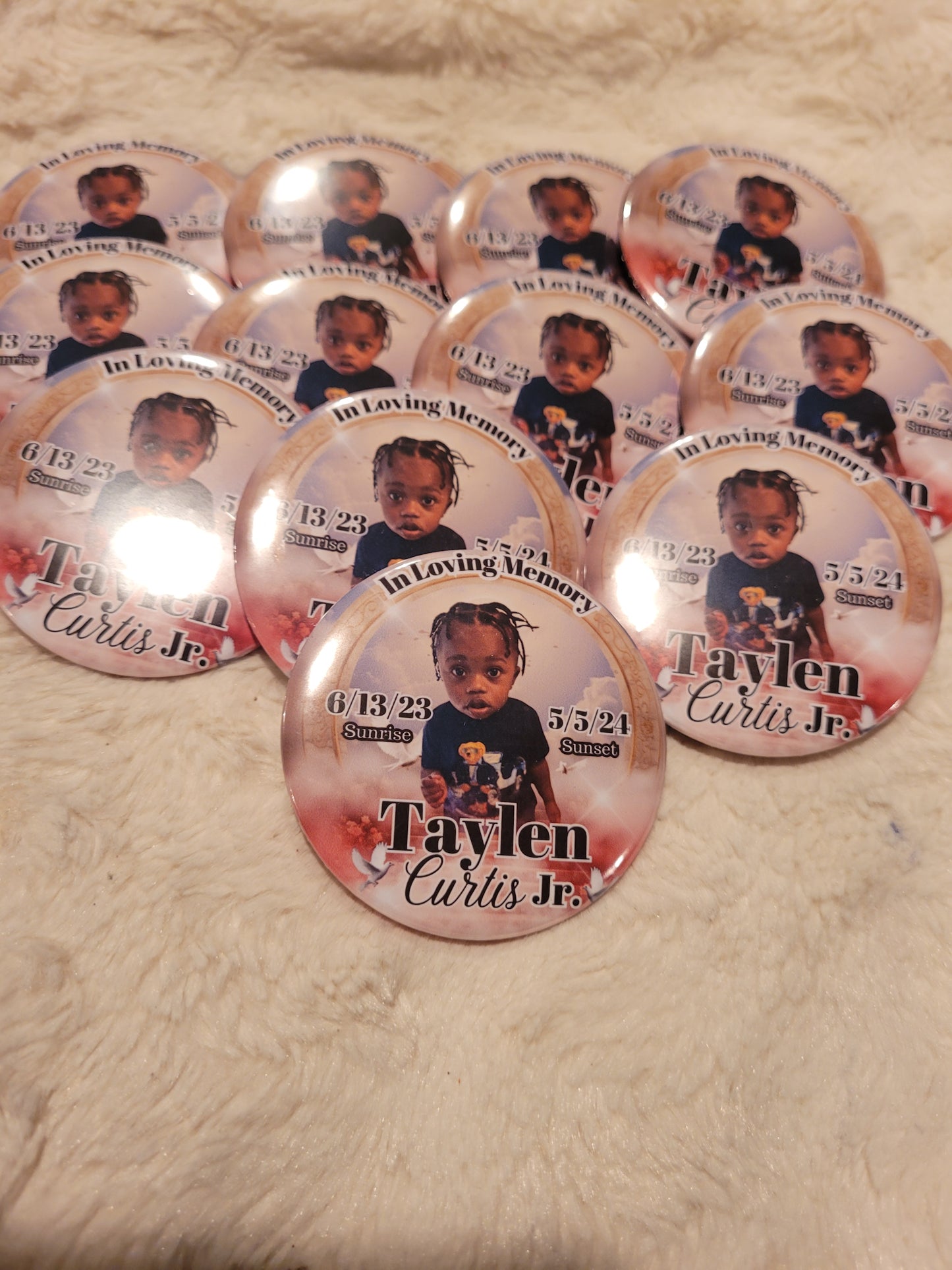 Custom Memorial Buttons