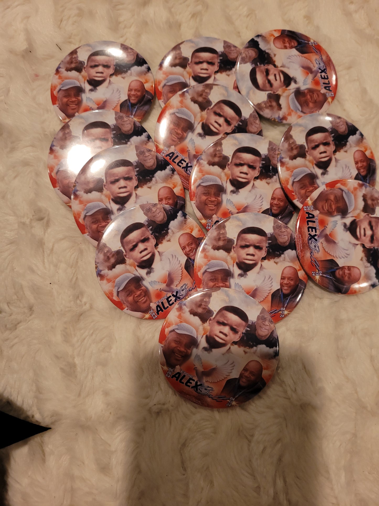 Custom Memorial Buttons