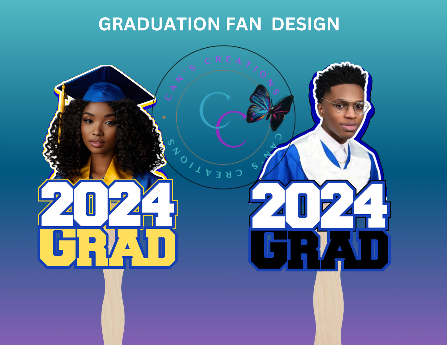 Custom hand fans