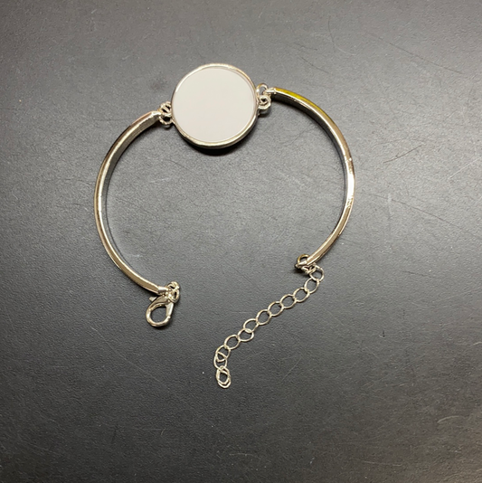 Blank adjustable sublimation bracelet-silver